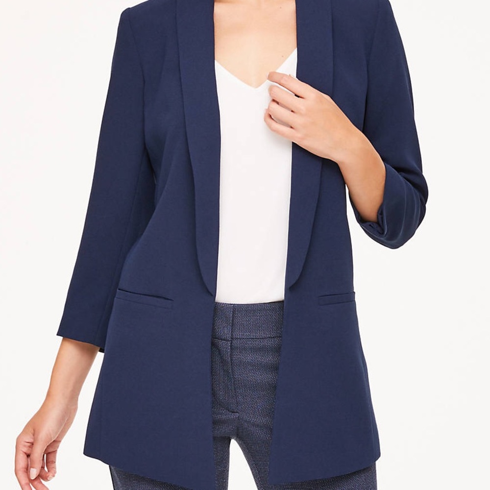 Navy Blue loft blazer size 10P NWT